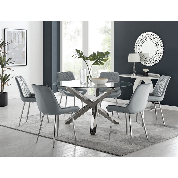 Dining table and 6 deals chairs wayfair